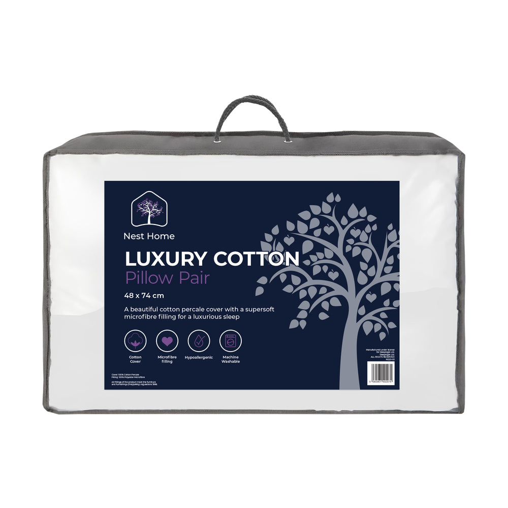 Nest Home Luxury Cotton Pillow Pair