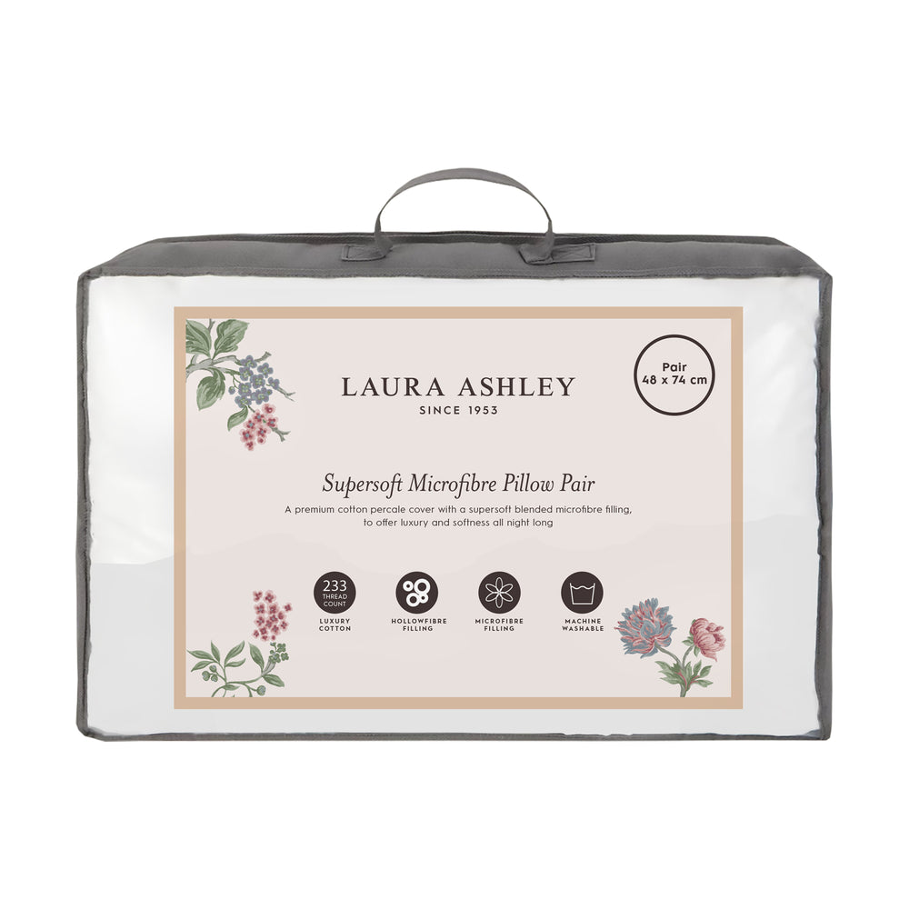 Laura Ashley Supersoft Microfibre Pillow Pair